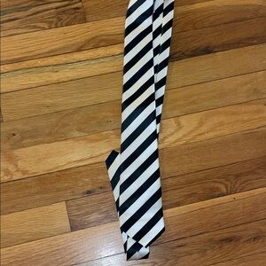 Black and White Striped Tie